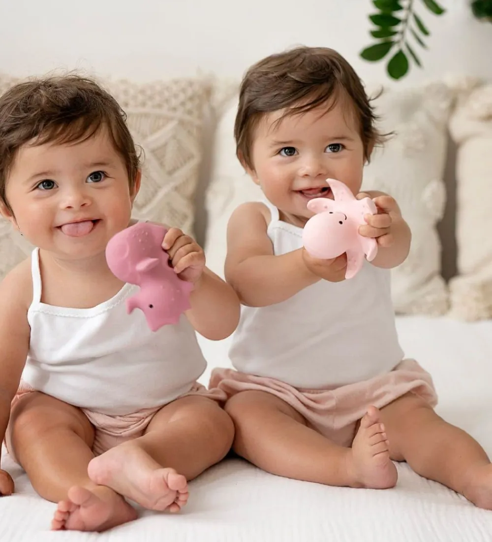 Tikiri Bideringe>Bidedyr - Naturgummi - Søhest - Rosa