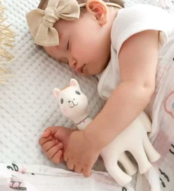 Tikiri Bideringe>Biderangle - Naturgummi - Lama - Hvid