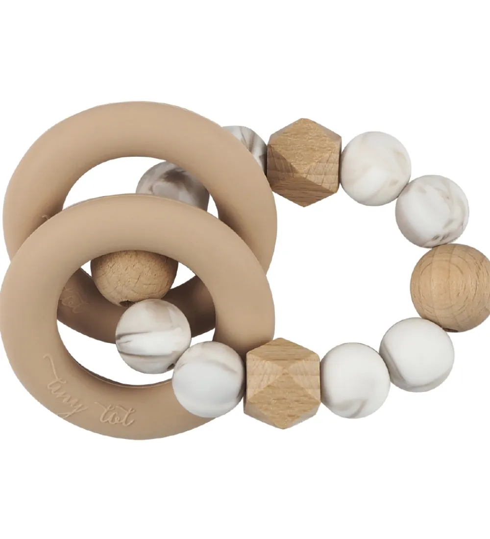 Tiny Tot Gribelegetøj|Bideringe>Biderangle - Lysbrun Marmor