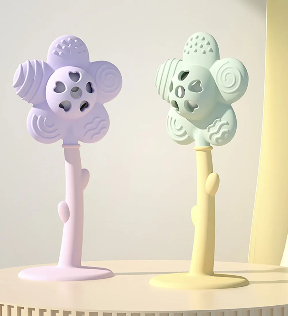 Tiny Tot Babylegetøj|Gribelegetøj>Bidering - Flower - Lille/Pink