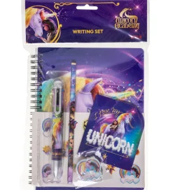 Unicorn Academy Kreativ Leg|Tuscher Og Farver>Skrivesæt m. Multifarvet Kuglepen