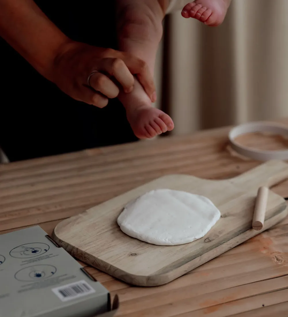 Vanilla Copenhagen Kreasæt>Hånd- og Fodaftryksæt m. Bånd - Hvid/Rød/Brun