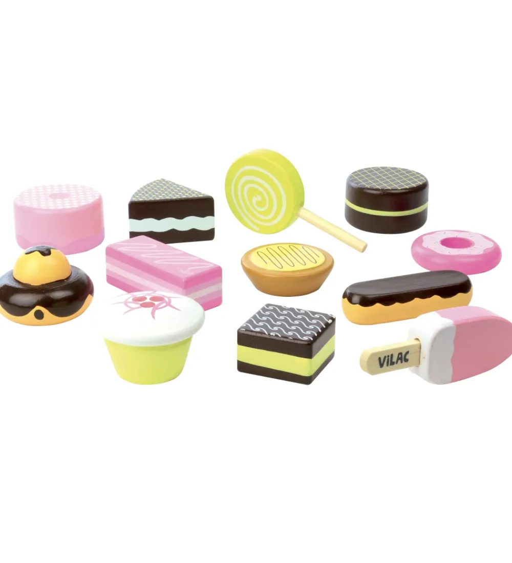 Vilac Legemad>Legemad - 12 Dele - Kagesæt