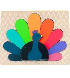 Vilac Puslespil|Trælegetøj>Puslespil - Træ - 8 Brikker - Påfugl