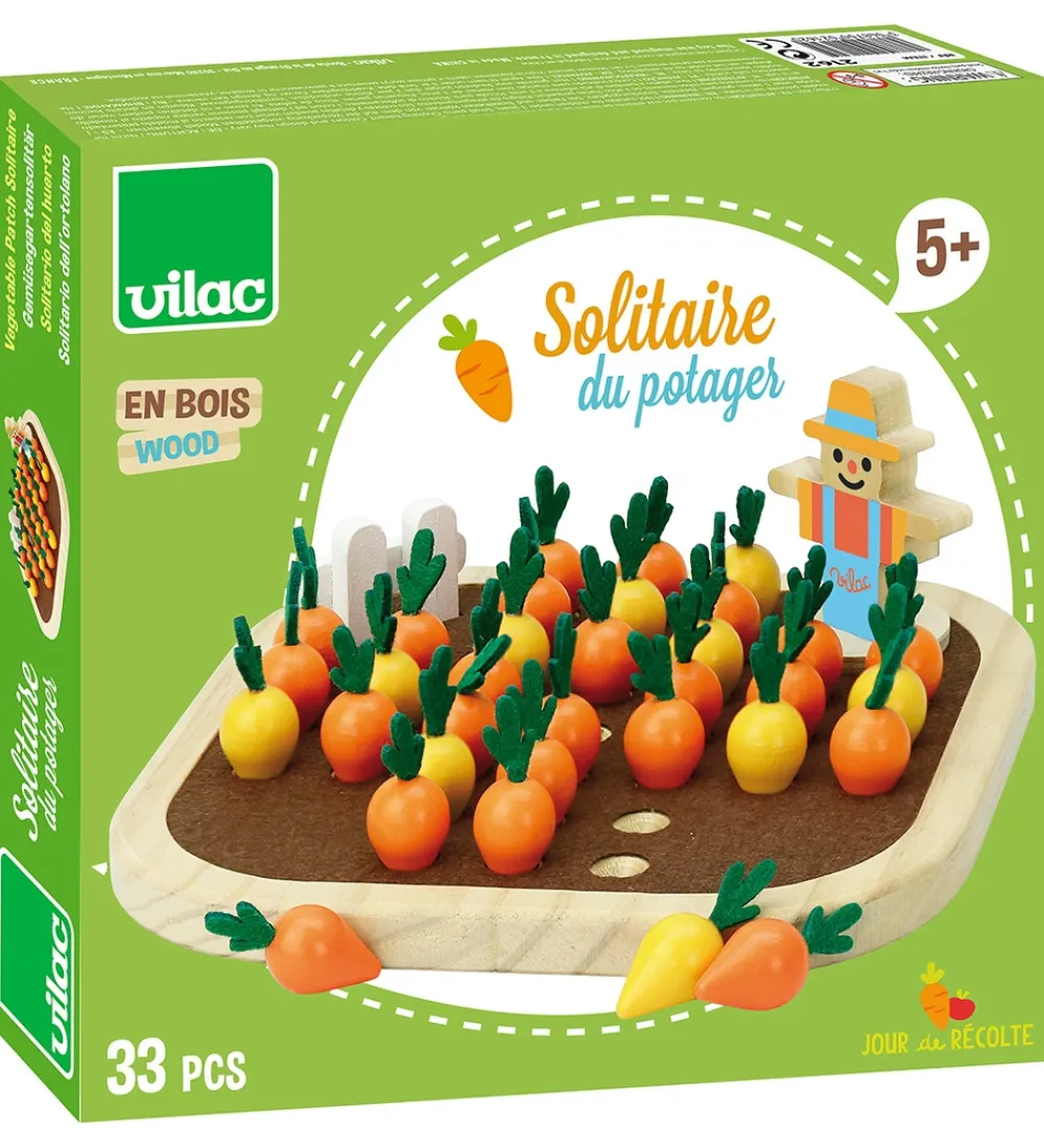 Vilac Spil>Spil - Solitaire - Gartnerens Grøntsager