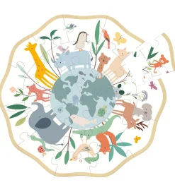 Vilac Puslespil>Træpuslespil - 24 Brikker - Verden