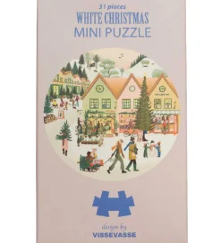 Vissevasse Puslespil>Puslespil - Mini - 11x11 cm - White Christmas