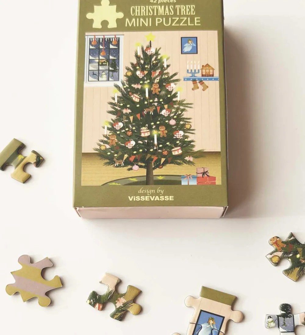 Vissevasse Puslespil>Puslespil - Mini - 10x13 cm - 42 Brikker - Christmas