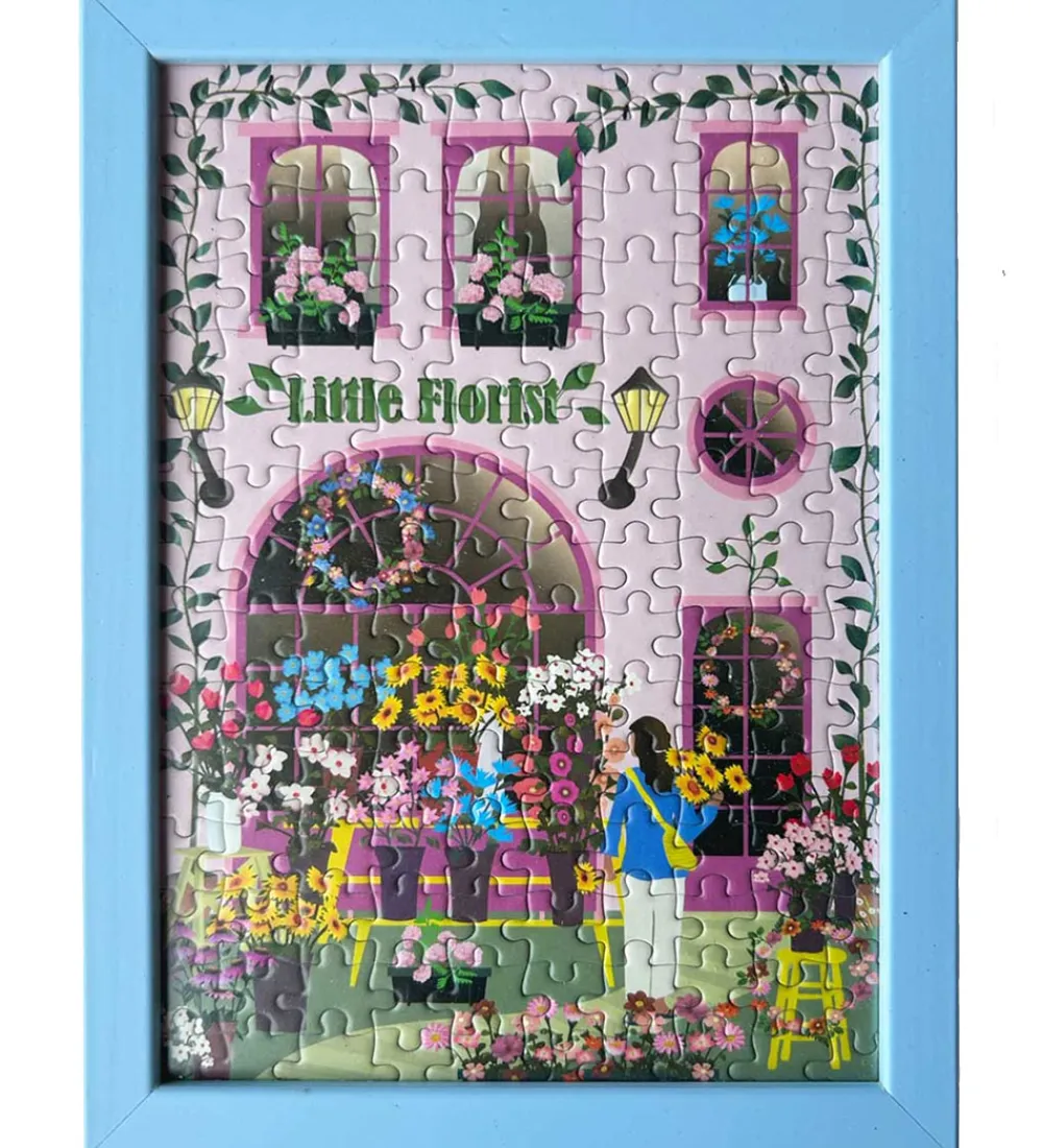 Vissevasse Puslespil>Puslespil - 15x21 cm - 150 Brikker - Little Florist