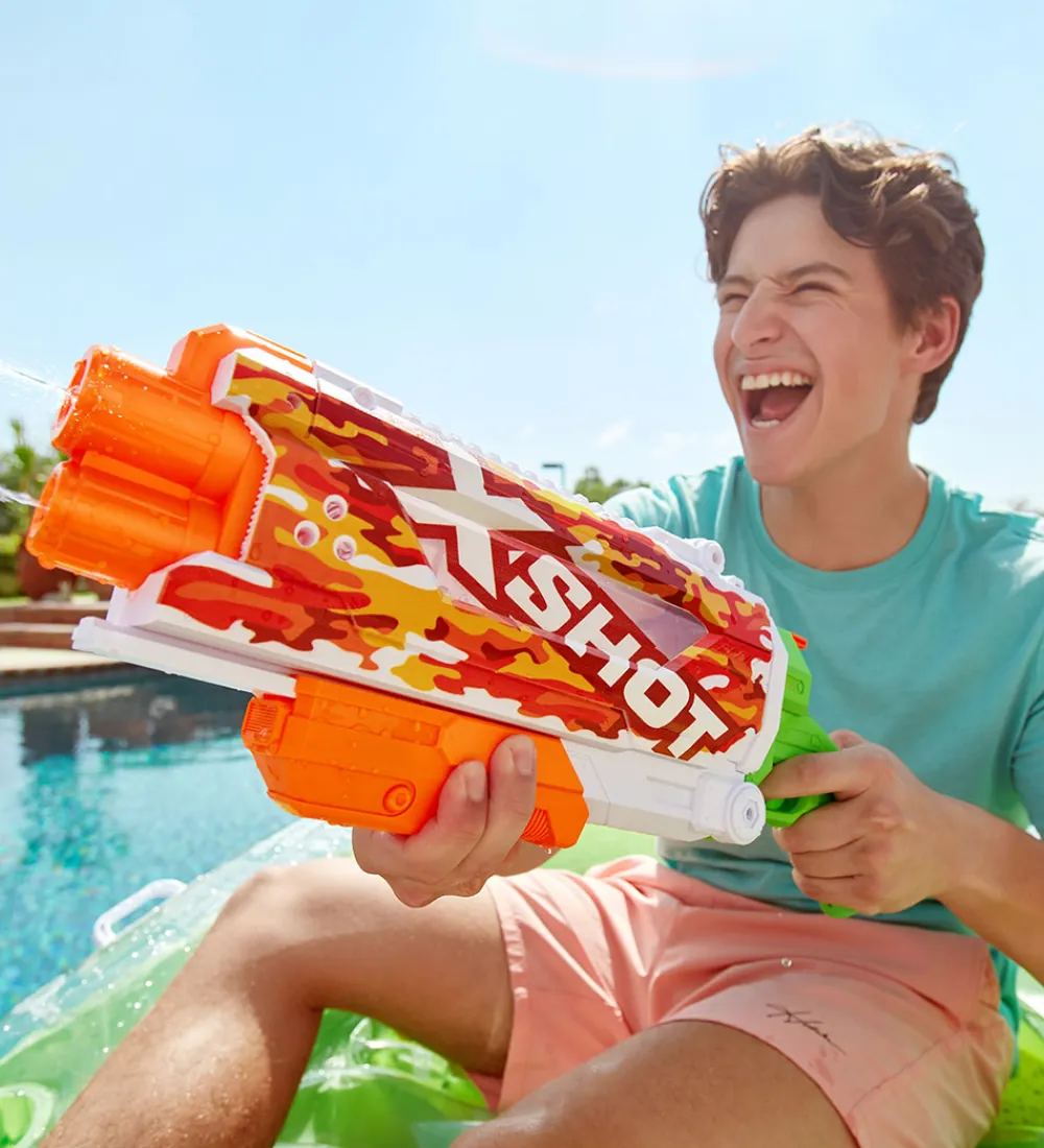 X-SHOT Udeleg Og Udendørs Legetøj|Vandleg>Vandpistol - Skins Pump Action Fast-Fill - 800 ml - Sun C