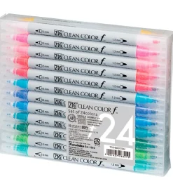Zig Tuscher Og Farver>Tuscher - Clean Color Pen - 24 Stk